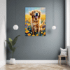 Retriever in Golden Blooms Hallway Demo