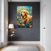 Retriever in Golden Blooms Hallway Demo