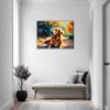 Retriever in Golden Blooms Hallway Demo