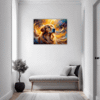 Retriever in Golden Blooms Hallway Demo