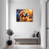 Retriever in Golden Blooms Hallway Demo