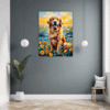 Retriever in Golden Blooms Hallway Demo