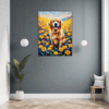 Retriever in Golden Blooms Hallway Demo