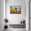 Retriever in Golden Blooms Hallway Demo