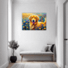 Retriever in Golden Blooms Hallway Demo