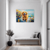 Retriever in Golden Blooms Hallway Demo