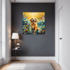 Retriever in Golden Blooms Hallway Demo