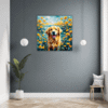 Retriever in Golden Blooms Hallway Demo