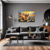 Retriever in Golden Blooms Living Room Demo