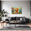 Retriever in Golden Blooms Living Room Demo