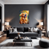 Retriever in Golden Blooms Living Room Demo