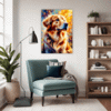 Retriever in Golden Blooms Living Room Demo