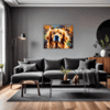 Retriever in Golden Blooms Living Room Demo