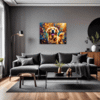 Retriever in Golden Blooms Living Room Demo