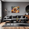 Retriever in Golden Blooms Living Room Demo