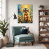 Retriever in Golden Blooms Living Room Demo