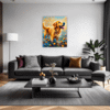 Retriever in Golden Blooms Living Room Demo