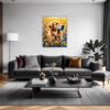Retriever in Golden Blooms Living Room Demo