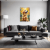 Retriever in Golden Blooms Living Room Demo