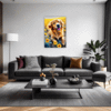 Retriever in Golden Blooms Living Room Demo