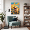 Retriever in Golden Blooms Living Room Demo