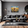 Retriever in Golden Blooms Living Room Demo