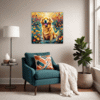 Retriever in Golden Blooms Living Room Demo