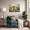 Retriever in Golden Blooms Living Room Demo