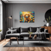 Retriever in Golden Blooms Living Room Demo