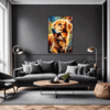 Retriever in Golden Blooms Living Room Demo