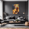 Retriever in Golden Blooms Living Room Demo