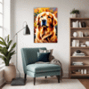 Retriever in Golden Blooms Living Room Demo