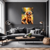 Retriever in Golden Blooms Living Room Demo