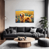 Retriever in Golden Blooms Living Room Demo