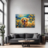 Retriever in Golden Blooms Living Room Demo