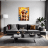 Retriever in Golden Blooms Living Room Demo