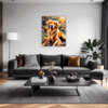 Retriever in Golden Blooms Living Room Demo
