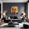 Retriever in Golden Blooms Living Room Demo