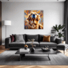Retriever in Golden Blooms Living Room Demo