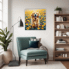 Retriever in Golden Blooms Living Room Demo