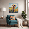 Retriever in Golden Blooms Living Room Demo