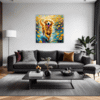 Retriever in Golden Blooms Living Room Demo