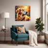 Retriever in Golden Blooms Living Room Demo