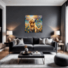 Retriever in Golden Blooms Living Room Demo