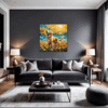 Retriever in Golden Blooms Living Room Demo