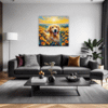 Retriever in Golden Blooms Living Room Demo