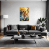 Retriever in Golden Blooms Living Room Demo