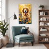 Retriever in Golden Blooms Living Room Demo