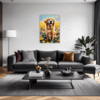 Retriever in Golden Blooms Living Room Demo