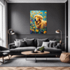 Retriever in Golden Blooms Living Room Demo